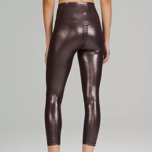 French Press Metallic Lululemon leggings 23”